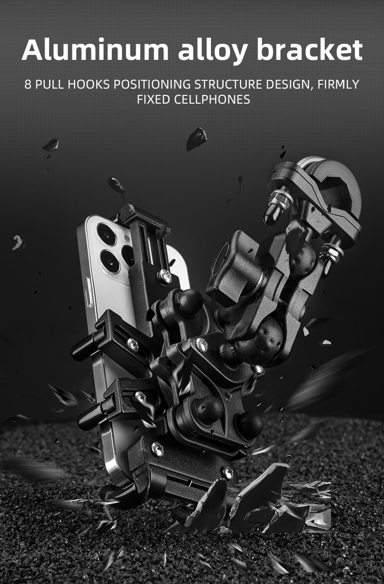 Phone Holder for Bike Aluminum Alloy Holder with Vibration Dampener - Phone Holder - 11