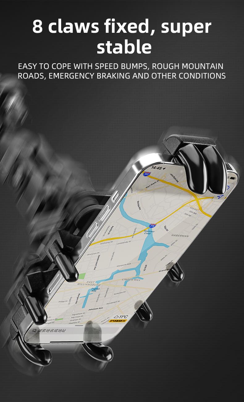 Phone Holder for Bike Aluminum Alloy Holder with Vibration Dampener - Phone Holder - 19