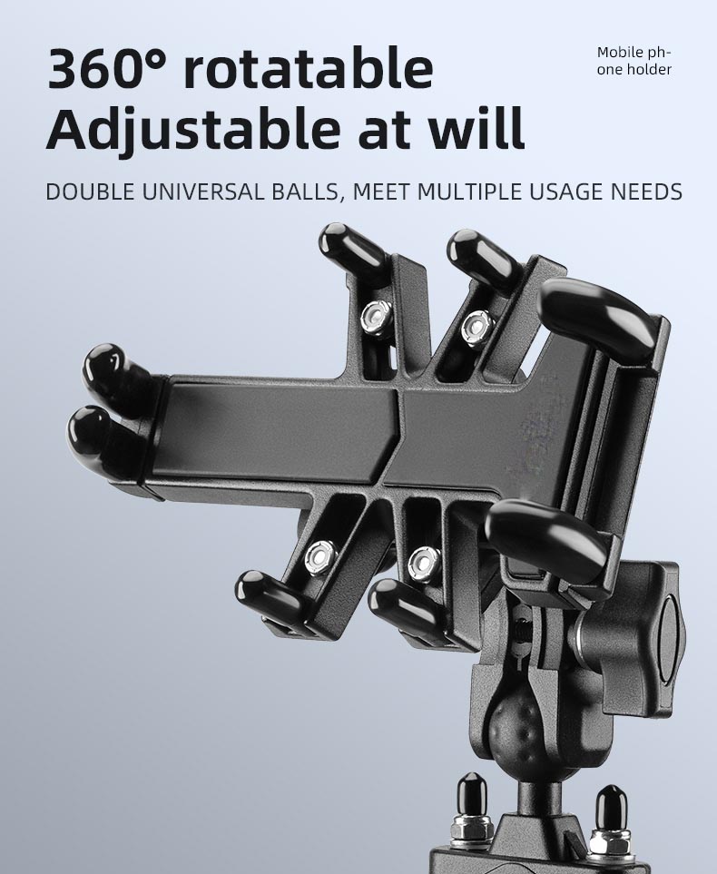 Phone Holder for Bike Aluminum Alloy Holder with Vibration Dampener - Phone Holder - 3