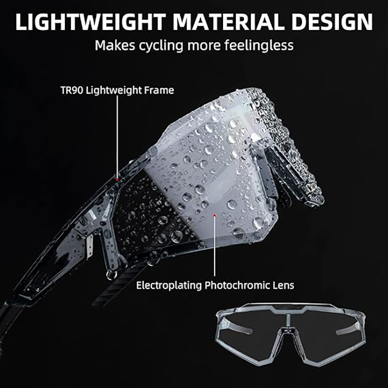Photochromic Clear Cycling Glasses for Men Women UV Protection - Cycling Glasses - 4
