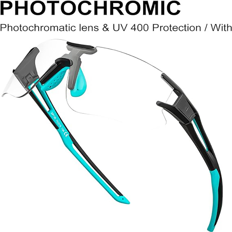 ແວ່ນຕາລົດຖີບ Photochromic ສໍາລັບຜູ້ຊາຍ ແມ່ຍິງກິລາ Goggles ປ້ອງກັນ UV