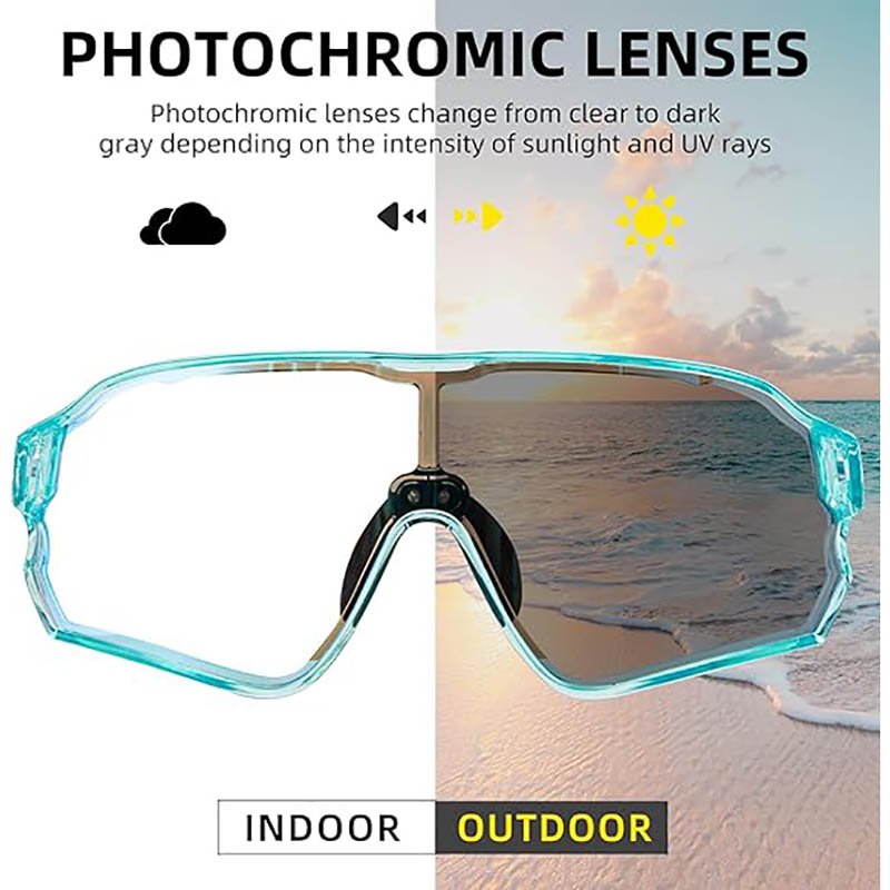 Photochromic Sports Kids Sunglasse MTB Biking Sunglasses for Kids Ages 8 to 14 - Cycling Glasses - 6