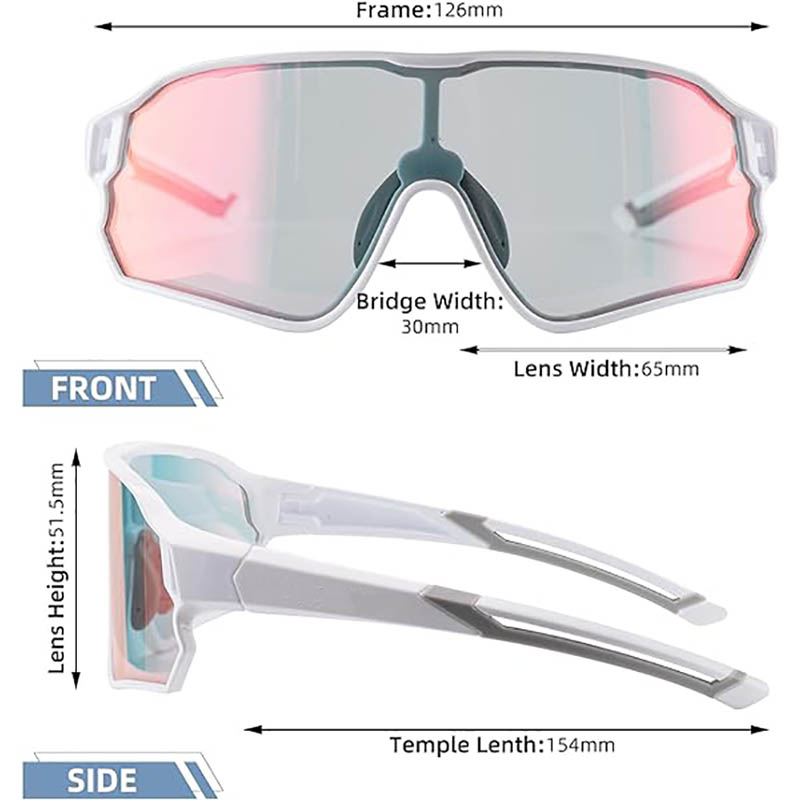 Fotochromowe sportowe okulary przeciwsłoneczne dla dzieci MTB Okulary przeciwsłoneczne dla dzieci w wieku od 8 do 14 lat