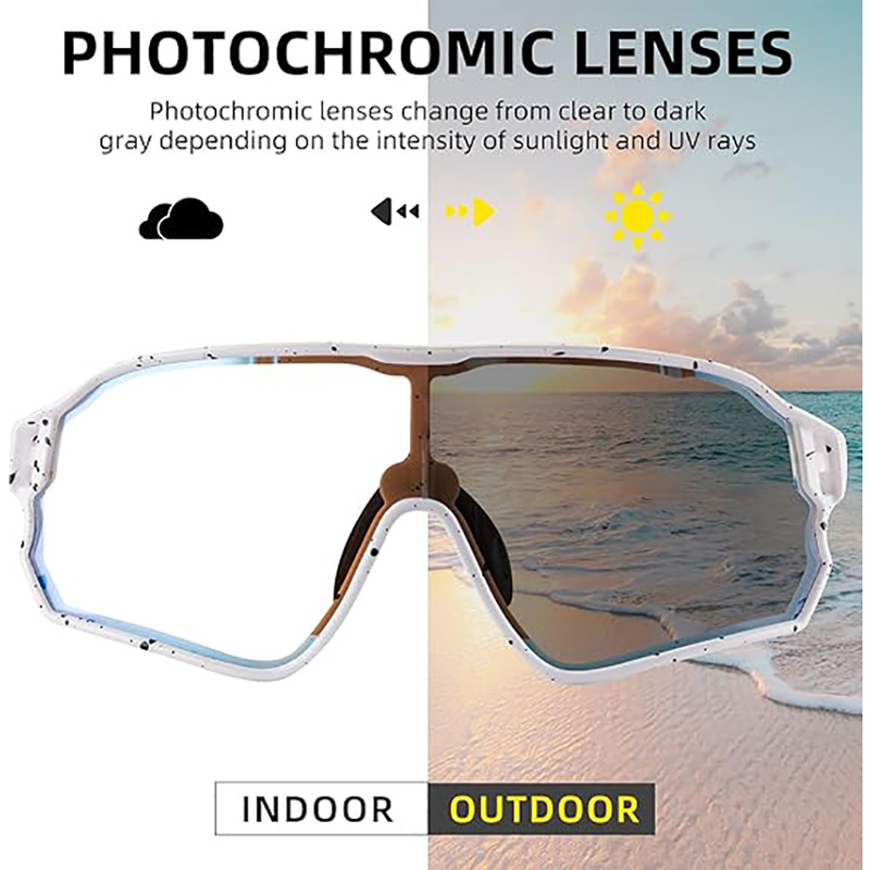 Photochromic Sports Kids Sunglasse MTB Biking Sunglasses for Kids Ages 8 to 14 - Cycling Glasses - 12
