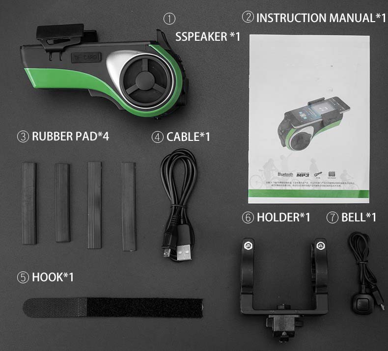 Rear Bicycle Light Phone Holder  Light Waterproof 5 In 1 Multi Function Bluetooth Speaker - Bicycle Lights - 16