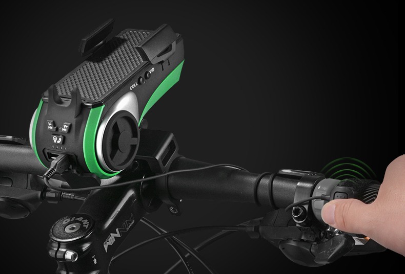 Rear Bicycle Light Phone Holder  Light Waterproof 5 In 1 Multi Function Bluetooth Speaker - Bicycle Lights - 15