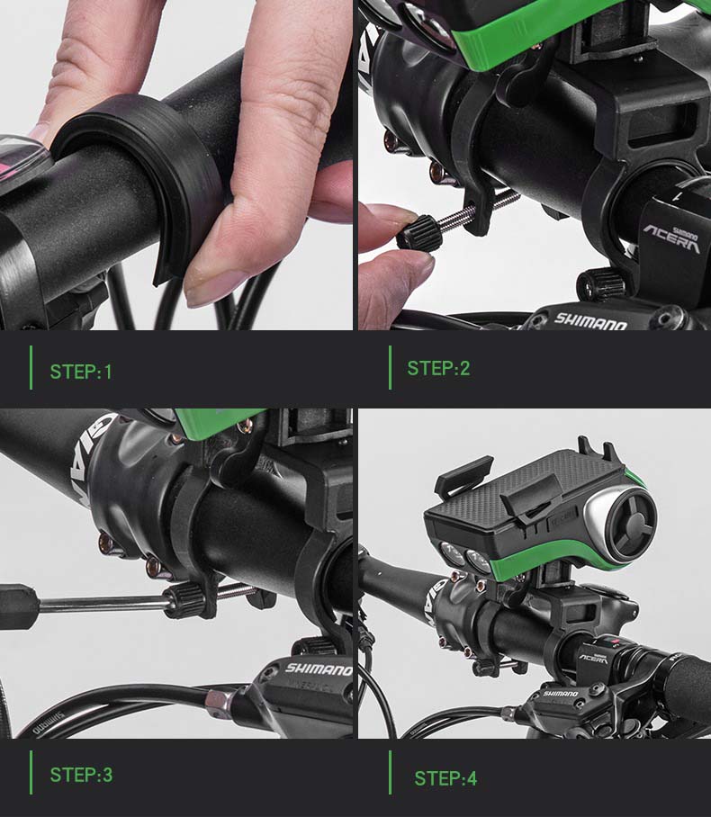 Rear Bicycle Light Phone Holder  Light Waterproof 5 In 1 Multi Function Bluetooth Speaker - Bicycle Lights - 18