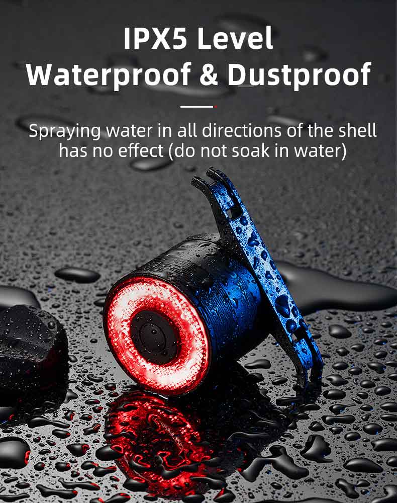 Rechargeable Bicycle Led Lights IPX6 Waterproof Brake Sensing Bike Tail Light - Bicycle Lights - 1