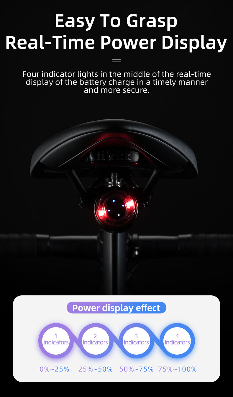 Rechargeable Bike Rear Light Waterproof Bike Taillight - Bicycle Lights - 8