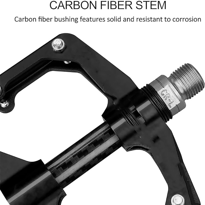 Road Cycling Flat Pedals Lightweight Carbon Fiber Sealed Bearing Pedals - Pedal - 6
