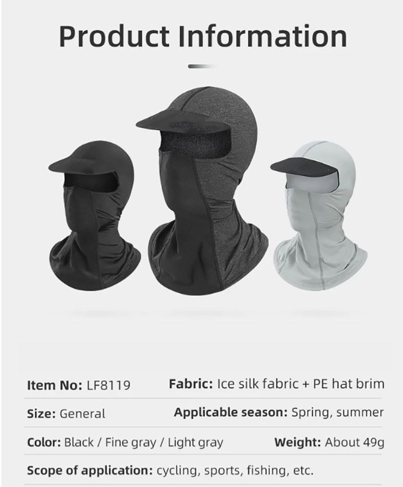 Summer Full Face Balaclava Mask Cycling Caps Hunting Bike Head Cover - Balaclava Mask - 7