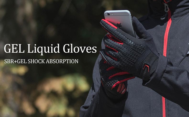 Touch Screen Anti Slip Gloves for Cycling with Gel Padded Shock Absorbing - Glove - 1