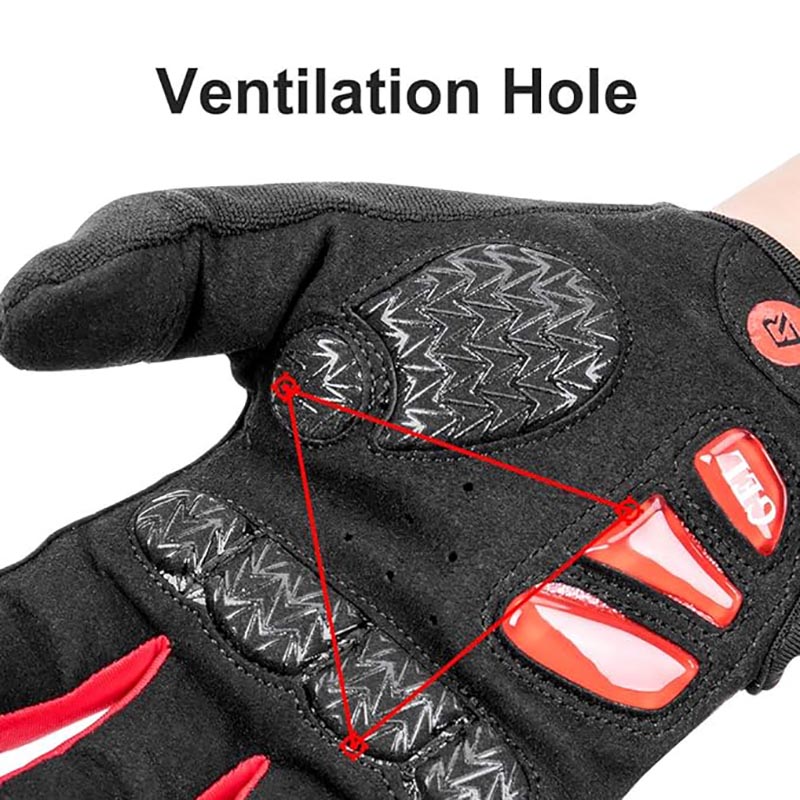 Touch Screen Anti Slip Gloves for Cycling with Gel Padded Shock Absorbing