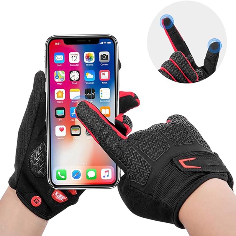 Touch Screen Anti Slip Gloves for Cycling with Gel Padded Shock Absorbing - Glove - 6