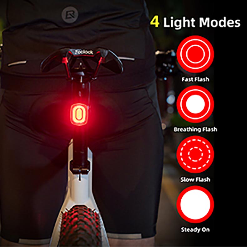 USB Rechargeable 260mah Led Bicycle Lights IPX6 Waterproof 