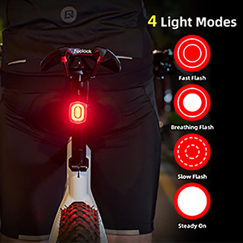 La bicicleta recargable 260mah del USB llevó la prenda impermeable de las luces IPX6