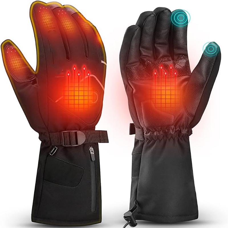 Waterproof Cycling Gloves Electric Rechargeable Battery Thermal  Winter Touchscreen