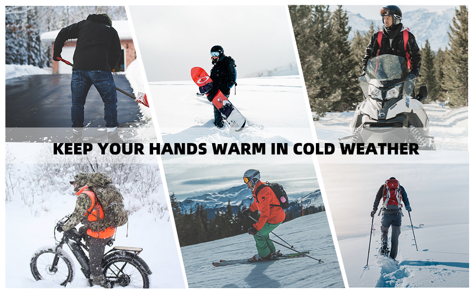 Waterproof Cycling Gloves Electric Rechargeable Battery Thermal  Winter Touchscreen - Glove - 6