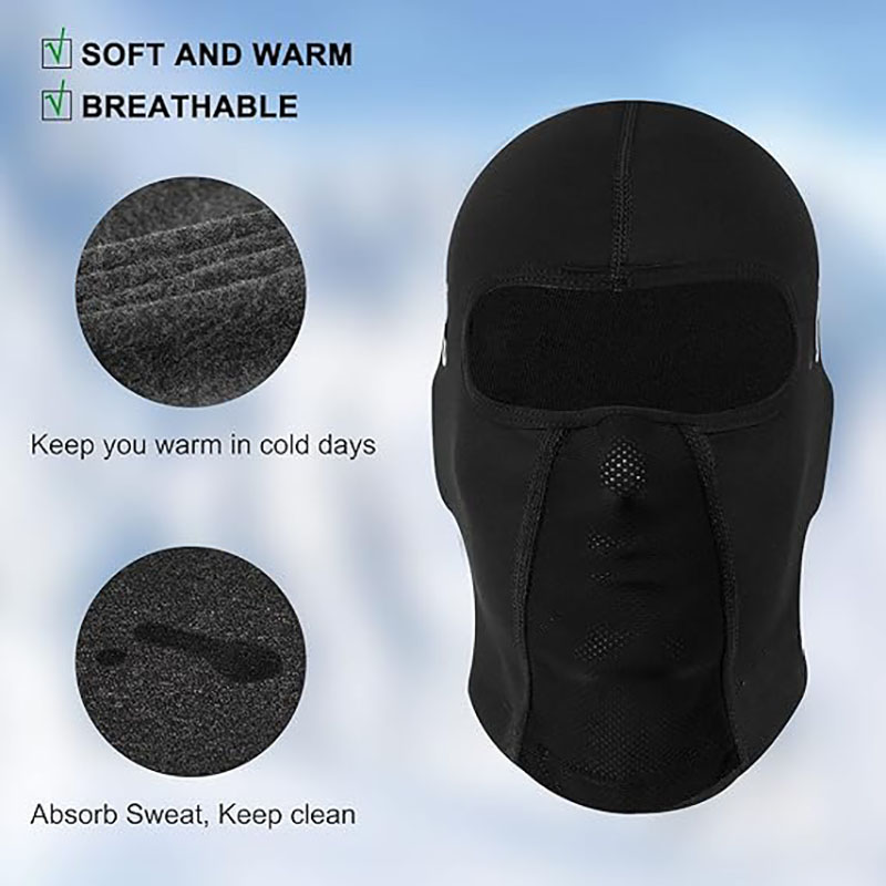 Imaski Ye-Ski ye-Balaclava Yasebusika Ngaphansi kwezigqoko Zokuzivikela Ezinezimbobo Zezingilazi I-Thermal Fleece