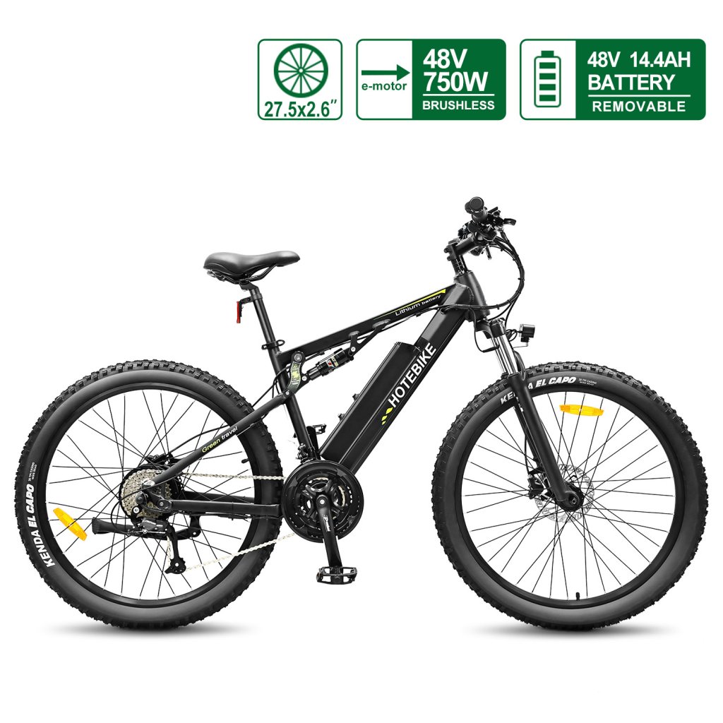 Гірський велосипед для дорослих із повною підвіскою, 48 В, 14.4 Аг, акумулятор Samsung, електронний велосипед