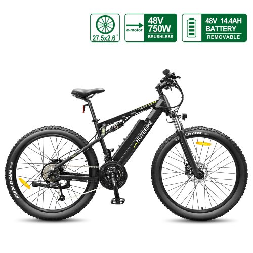 Full suspension 48V 14.4AH battery mountain electric bike