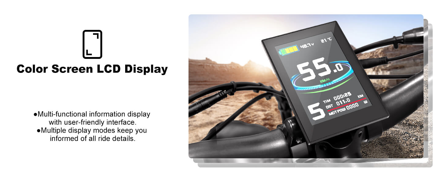بالغن لاءِ اليڪٽرڪ سائيڪل 25MPH مڪمل معطلي واري اي بائيڪ 750W موٽر اليڪٽرڪ سائيڪلون 48V 14.4Ah Samsung Cells Battery LCD Display 26'' E-Bikes