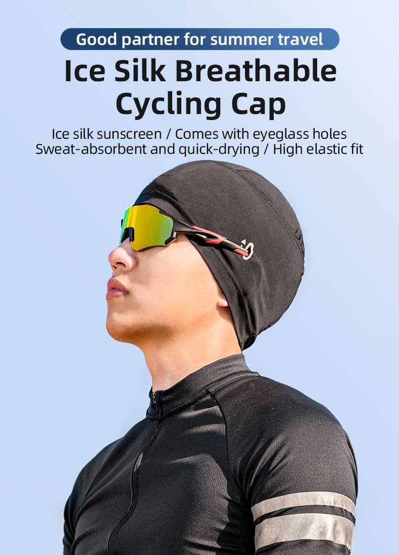 Cool Cycling Caps Helmet Liner for Men Motorcycle Skull Caps Summer Beanie Black - Balaclava Mask - 6