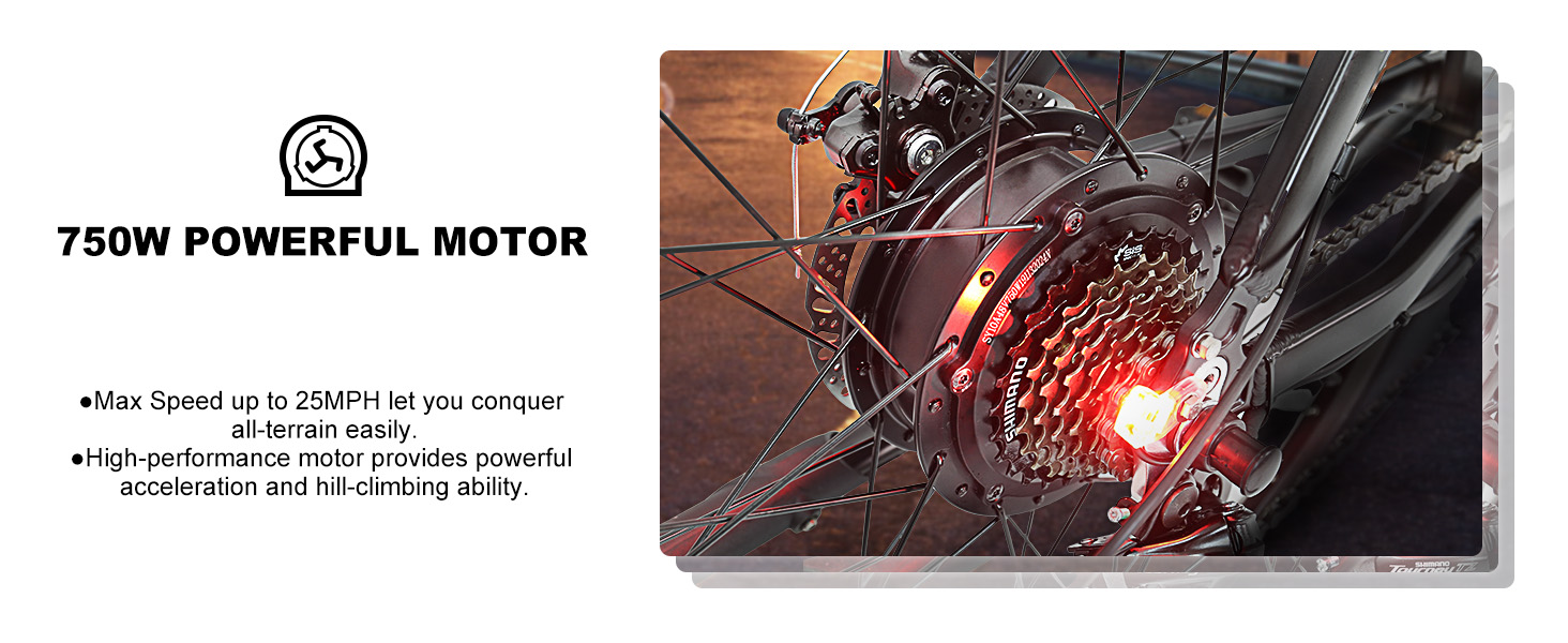 Electric Bicycle 48v 750W 25MPH 27.5 inch with Removable Battery - Sale in the USA - 2