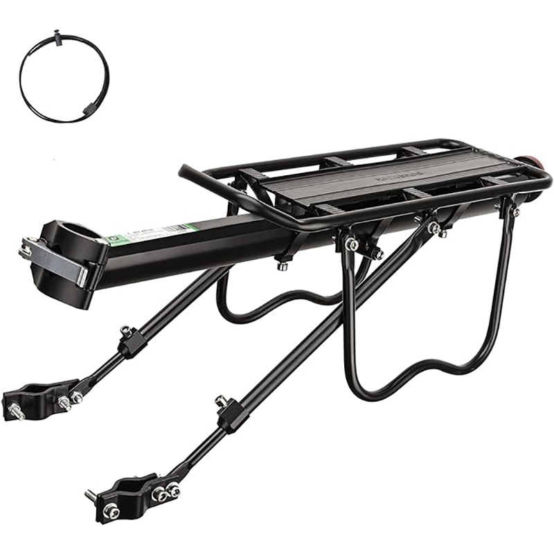 Adijositabulu Rack Cargo Rack 165 lbs Agbara Itusilẹ iyara Pannier Rack pẹlu Rirọ Band ati Reflector