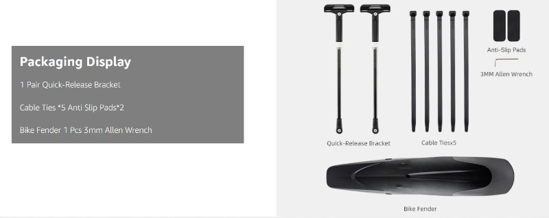 Adjustable and Easy to Install Rear Front Bike Fender - Bike Fender - 9
