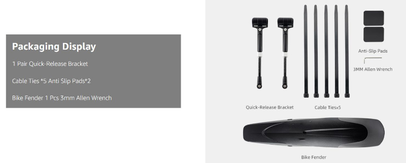 Adjustable and Easy to Install Rear Front Bike Fender - Bike Fender - 10