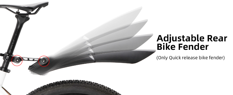 Adjustable mountain bike fender Quick-release Mudguard Effective Protection Rear Fender - Bike Fender - 2