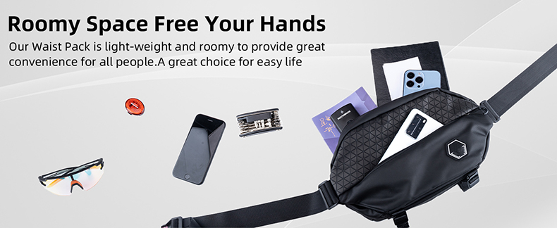 Bicycle Bags Crossbody Belt Bag with Magnetic Buckle Fashion Waist Packs - Sport Bag - 3