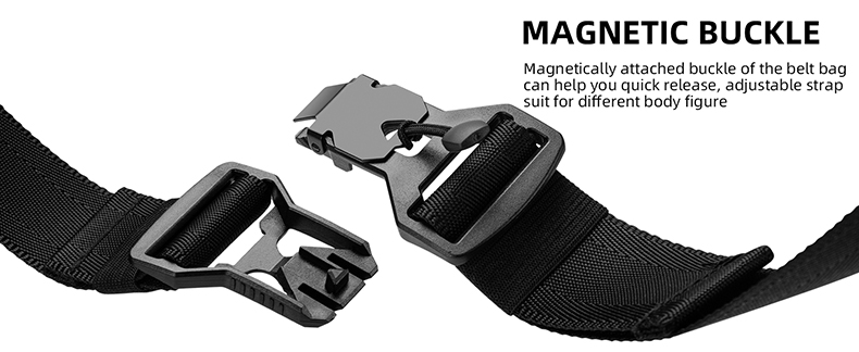 Magnetic Buckle Fashion Waist Packs နှင့် Crossbody Belt Bags စက်ဘီးအိတ်များ