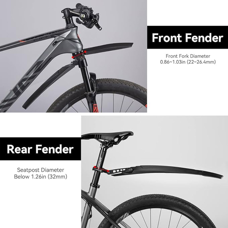 Bicycle Fender Set Adjustable Front Rear Bike Fender MTB Mud Guards - Bike Fender - 3