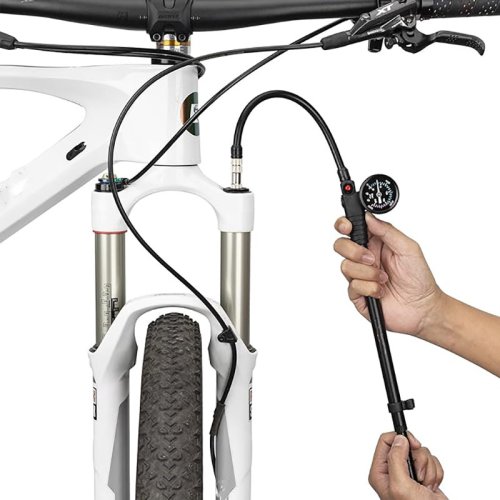 Pansi Panjinga Zopopera Zapamwamba 300 PSI za Kuyimitsidwa Kumbuyo Kugwedeza Fork Bicycle Tire Pump