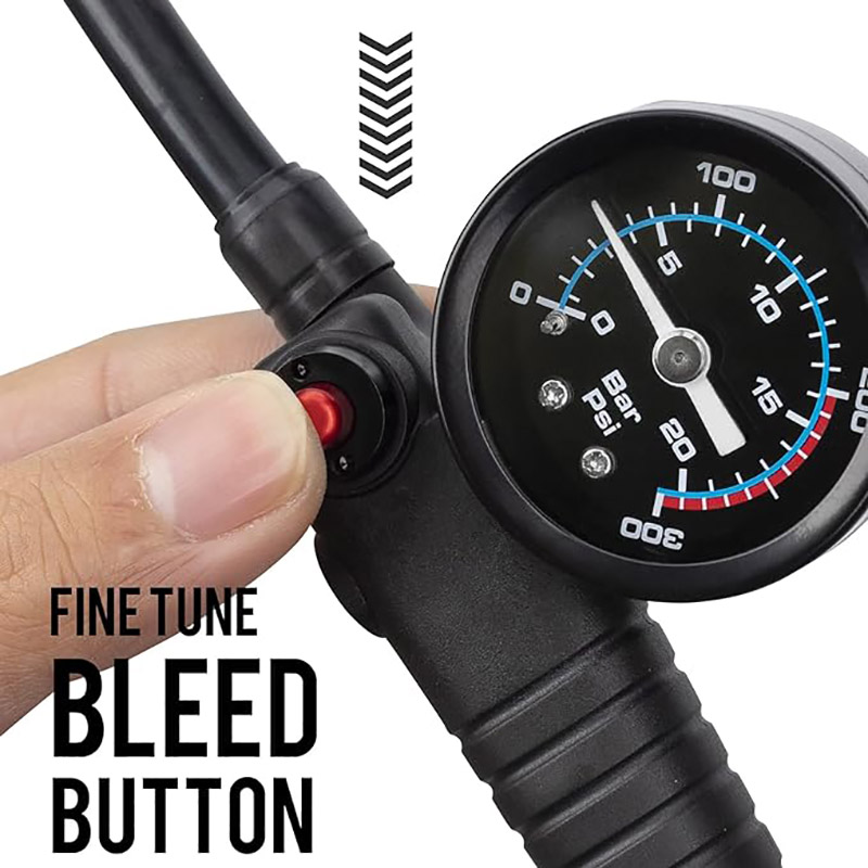 Bike Pumps High Pressure 300 PSI for Rear Shock Suspension Fork Bicycle Tire Pump - Pump - 4