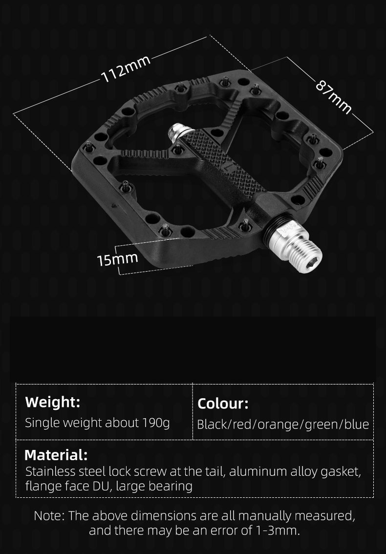 Fahrräder Pedale Ultraleichte Dichtungslager Nylon-Molybdän-Pedal Langlebiger breiter Bereich