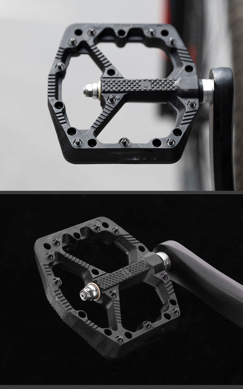 Bikes pedals Ultralight Seal Bearings Nylon Molybdenum Pedal ທົນທານພື້ນທີ່ກວ້າງ