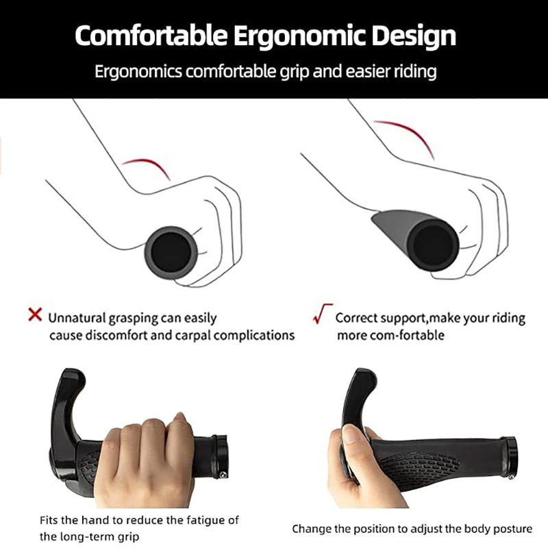 Comfortable Bicycle Handle Bar Ergonomics Non-Slip Bike Handlebar Shock Absorption - Grip Handlebar Tape - 6