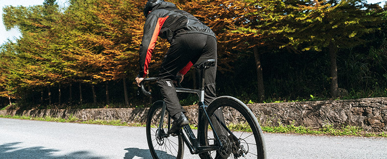 Cycle Pants for Men Windproof Thermal Fleece Winter Athletic Bike Pants