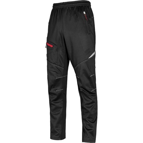 Pantaloni de ciclism pentru bărbați Pantaloni de iarnă pentru bicicletă atletic, din lână termică, rezistenți la vânt