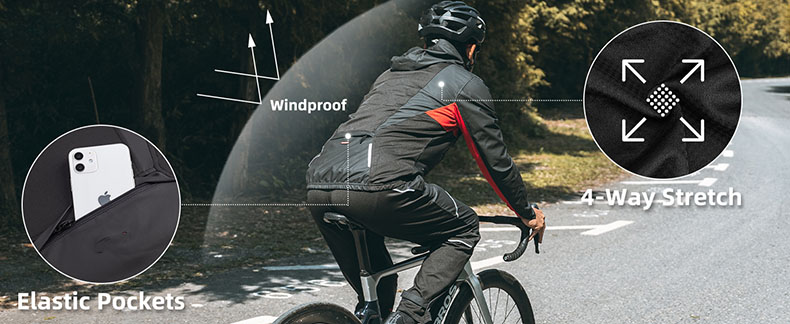 Kerékpáros kabát Férfi téli kabátok Thermal Windproof