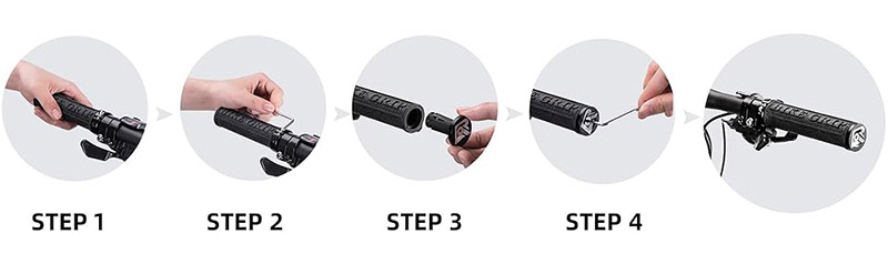 Bike Handlebar Grips Double Lock-on Motorcycle Handle Bars Ergonomic Non-Slip - Grip Handlebar Tape - 7