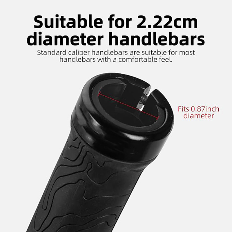 Bike Handlebar Grips Double Lock-on Motorcycle Handle Bars Ergonomic Non-Slip - Grip Handlebar Tape - 5