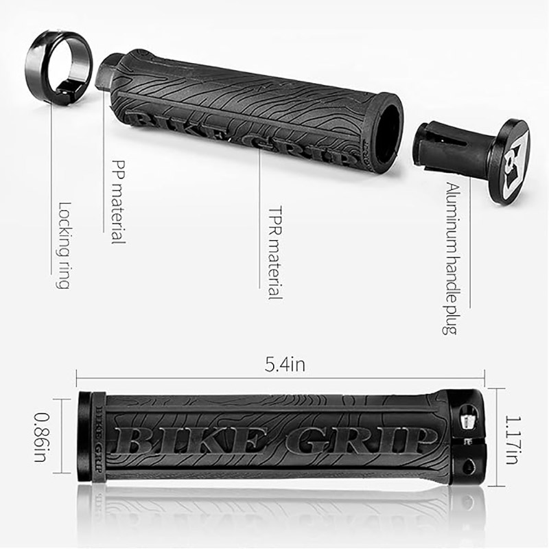 Bike Handlebar Grips Double Lock-on Motorcycle Handle Bars Ergonomic Non-Slip - Grip Handlebar Tape - 4
