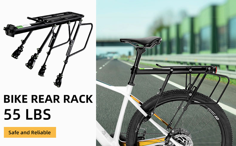 Electric Bike Racks 55 LBS Load Full Quick Release Aluminum Alloy Bike Cargo Racks - Bike Rack - 3