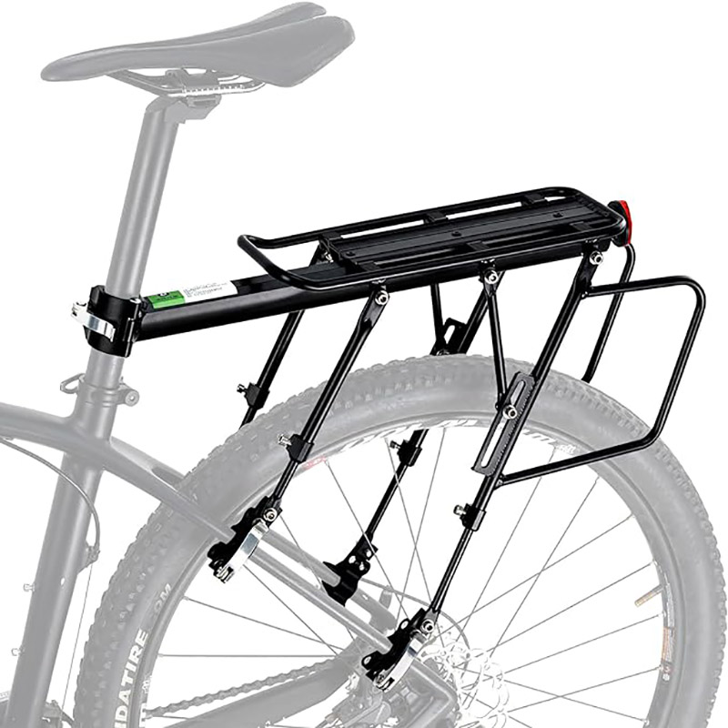 מדפי אופניים חשמליים 55 LBS עומס מלא שחרור מהיר לאופניים מסגסוגת אלומיניום מדפי מטען לאופניים