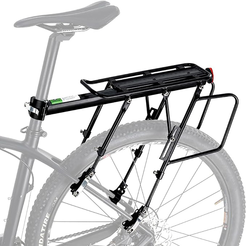 Awọn agbeko keke Itanna 55 Loru LBS ni kikun Itusilẹ iyara ni kikun Aluminiomu Alloy Bike Cargo Racks