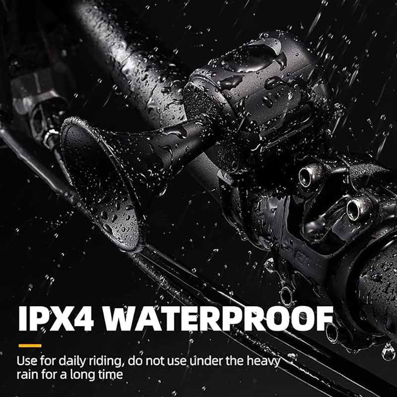 Ke kani ʻana o ke kani uila uila 120dB nā keiki makua Bike Horn Alarm IPX4 Waterproof